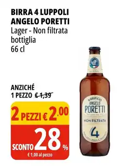 Tigros Birra 4 luppoli angelo PORETTI offerta