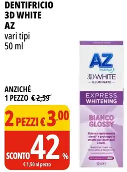 Tigros Dentifricio 3D white AZ offerta