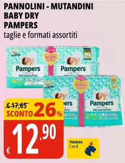 Tigros Pannolini - mutandini baby dry PAMPERS offerta