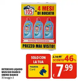 Tigros Detersivo liquido muschio bianco OMINO BIANCO offerta