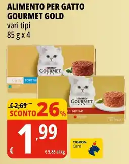 Tigros Alimento per gatto GOURMET GOLD offerta