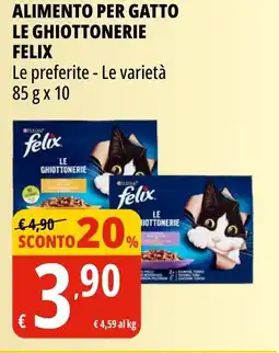 Tigros Alimento per gatto le ghiottonerie FELIX offerta