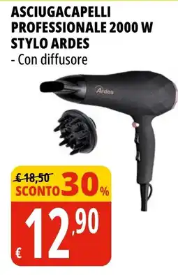 Tigros Asciugacapelli professionale 2000 W STYLO ARDES offerta