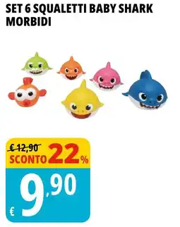 Tigros Set 6 squaletti baby shark morbidi offerta
