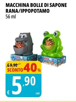 Tigros Macchina bolle di sapone RANA/IPPOPOTAMO offerta