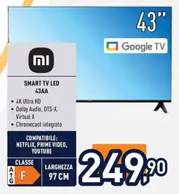 Unieuro mi Smart TV LED 43AA offerta