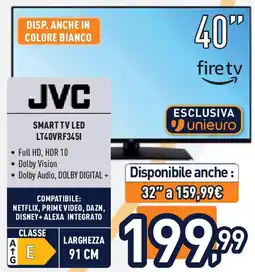 Unieuro JVC Smart TV LED LT40VRF3451 offerta