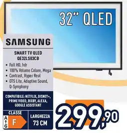 Unieuro SAMSUNG Smart TV QLED QE32LS03CB offerta