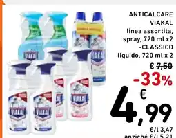 Spazio Conad Anticalcare viakal linea assortita, spray, -classico offerta