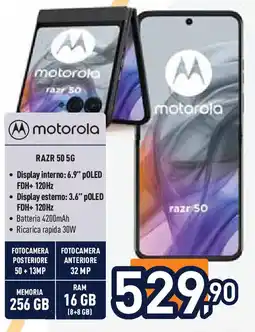 Unieuro motorola RAZR 50 5G offerta