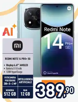 Unieuro REDMI Note 14 PRO+ 5G offerta