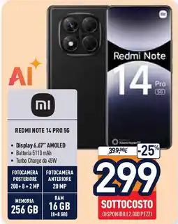 Unieuro REDMI Note 14 PRO 5G offerta