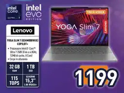 Unieuro Lenovo YOGA SLIM 7 (83HMOOOWIX) COPILOT+ offerta