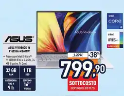 Unieuro ASUS VIVOBOOK 16 X1605VA-MB601W offerta