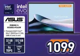 Unieuro ASUS ZENBOOK 14 UX3405CA-PZ462W offerta