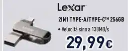 Unieuro Lexar 2IN1 TYPE-A/TYPE-CM 256GB offerta