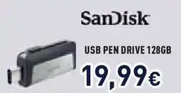 Unieuro SanDisk USB PEN DRIVE 128GB offerta