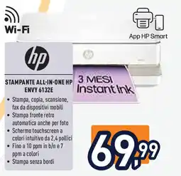 Unieuro Hp stampante all-in-one hp envy 6132E offerta
