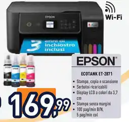 Unieuro EPSON ECOTANK ET-2871 offerta