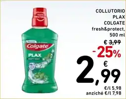 Spazio Conad Collutorio plax colgate fresh&protect, offerta