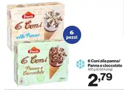 In'S Mercato 6 Coni alla panna/ Panna e cioccolato offerta