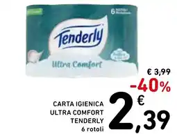 Spazio Conad Carta igienica ultra comfort tenderly 6 rotoli offerta