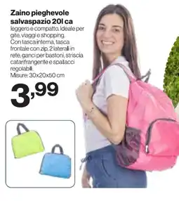 In'S Mercato Zaino pieghevole salvaspazio 20I ca offerta