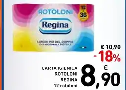 Spazio Conad Carta igienica rotoloni regina 12 rotoloni offerta