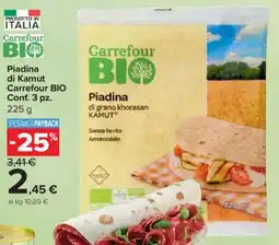 Carrefour Express Piadina di Kamut Carrefour BIO offerta
