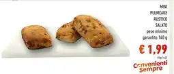 Spazio Conad Mini plumcake rustico salato peso minimo garantito offerta
