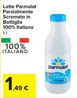 Carrefour Express Latte Parmalat Parzialmente Scremato in Bottiglia 100% Italiano offerta