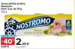 Carrefour Express Tonno all'Olio di Oliva Nostromo offerta