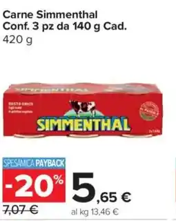 Carrefour Express Carne Simmenthal offerta