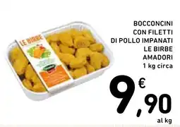 Spazio Conad Bocconcini con filetti di pollo impanati le birbe amadori circa offerta