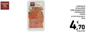Spazio Conad Carpaccio di salmone erbe aromatiche sapori&idee conad offerta