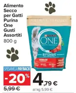 Carrefour Express Alimento Secco per Gatti Purina One Gusti Assortiti offerta