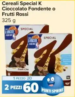 Carrefour Express Cereali Special K Cioccolato Fondente o Frutti Rossi offerta
