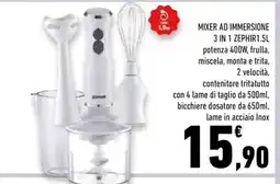 Conad Superstore MIXER AD IMMERSIONE 3 IN 1 ZEPHIR 1.5L offerta