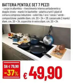 Famila BATTERIA PENTOLE SET 7 PEZZI offerta