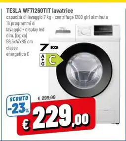 Famila TESLA WF71260TIT lavatrice offerta