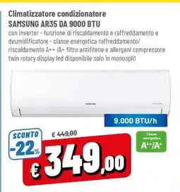 Famila Climatizzatore condizionatore SAMSUNG AR35 DA 9000 BTU offerta