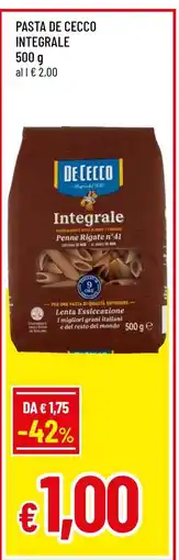 Famila PASTA DE CECCO INTEGRALE offerta