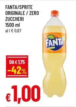 Famila Fanta/Sprite Originale / Zero Zuccheri offerta