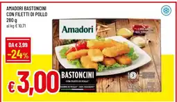 Famila AMADORI BASTONCINI CON FILETTI DI POLLO offerta
