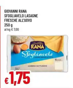 Famila GIOVANNI RANA SFOGLIAVELO LASAGNE FRESCHE ALL'UOVO offerta