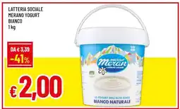 Famila LATTERIA SOCIALE MERANO YOGURT BIANCO offerta