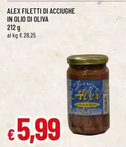Famila ALEX FILETTI DI ACCIUGHE IN OLIO DI OLIVA offerta