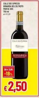 Famila COLLE DEI CIPRESSI BONARDA DELL'OLTREPO PAVESE DOC offerta
