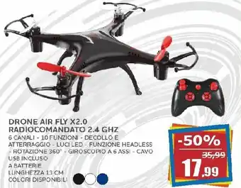 Happy Casa Drone Air Fly X2.0 Radiocomandato 2.4 GHZ offerta