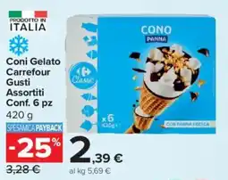 Carrefour Express Coni Gelato Carrefour Gusti Assortiti offerta